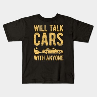 Will Talk Cars With Anyone - 10 Kids T-Shirt